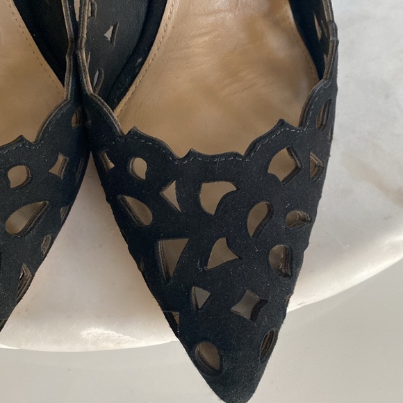 😍NWOT VIA SPIGA BLACK SUEDE 'CLIO' CUTOUT PUMP - 8.5! - Picture 4 of 8